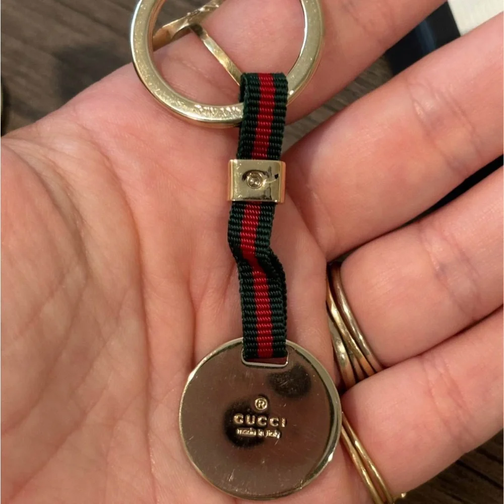 Gucci Sherry Line & Silver Heart Lock Keychains Bundle